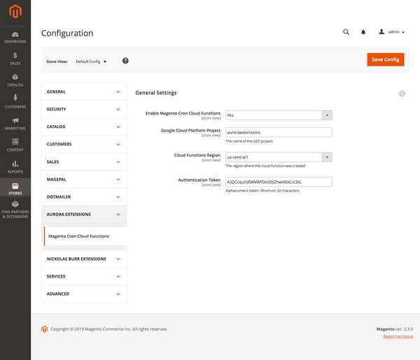 Magento Cron Cloud Functions